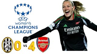 WOMENS CHAMPIONS LEAGUES JUVENTUS LOST TO ARSENAL 40 [upl. by Arvell]