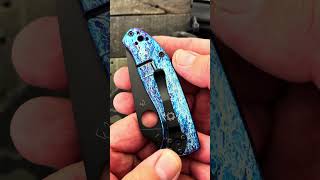 Spyderco Tenacious  Disarray Finished Titanium  Available at GPKNIVEScom Spyderco [upl. by Yla933]