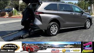 For Sale 2022 Toyota Sienna XLE FR Conversions Manual Fold Out Ramp Rear Loading Wheelchair Van [upl. by Ellehcen]