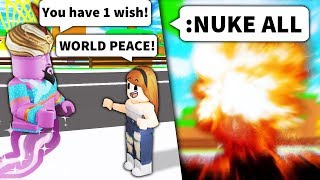 Using Roblox ADMIN to GRANT PEOPLES WISHES [upl. by Eudora987]