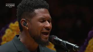 Usher Sings quotAmazing Gracequot In Kobe Bryants Memory [upl. by Ayom]