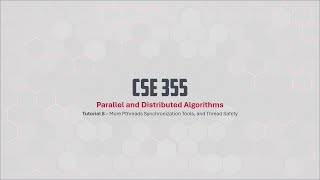 CSE355  Parallel and Distributed Algorithms  Tutorial 08 [upl. by Euqinot]