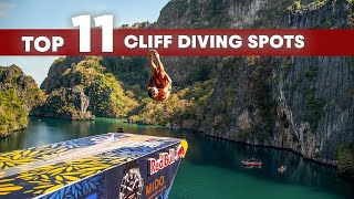 Top 11 Most Breathtaking Cliff Diving Spots In The World  Red Bull Cliff Diving [upl. by Oijile123]