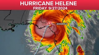 Radar timeline shows Hurricane Helenes path [upl. by Sackville372]