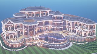 Minecraft GIANT Suburban Mansion Tutorial  Part 1 [upl. by Phylys]