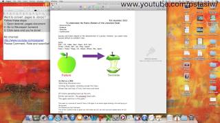 How to Convert a pages File to a doc or docx File  HD Macintosh [upl. by Hunsinger]