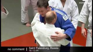 Putin practices judo [upl. by Kramal]