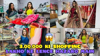 😱Lifes Biggest Shopping of 3 LAKHS Rs Bridal Lenga Saree frm Surat Ajmera Fashion Bindass Kavya [upl. by Otrebtuc]