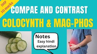 Compare and Contrast Colocynth amp Magphos  Notes  easy explaination in hindi [upl. by Marji89]