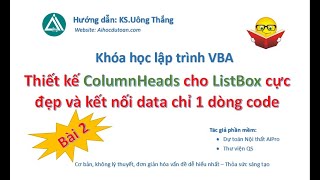 3 tiếp theo Thiết kế tiêu đề cho Form ColumnHeads cực đẹp với 1 dòng code [upl. by Rehctaht564]