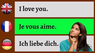 German vs French Common Phrases with English Translation [upl. by Airtemad]