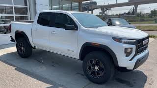 White 2024 GMC Canyon Elevation Review Calgary AB  Wolfe Calgary  TP219410 [upl. by Einnil]