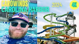 4K Carowinds Carolina Harbor Opening Day 2024  Tour tips and experience  Charlotte NC [upl. by Kenzie]