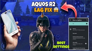 Aquos r2 lag fix in 2024🔥  developer option settings after 31  no lag  pubgmobile  mr venom [upl. by Oirotciv]