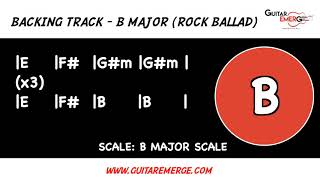 Backing Track  B Major Rock Ballad [upl. by Virgin]