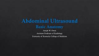 Abdominal US  Basic Anatomy [upl. by Hallie187]