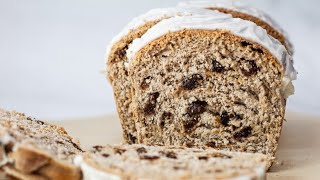 Iced Raisin Bread Recipe [upl. by Llewkcor]