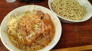 ラーメン二郎めじろ台店 祝１周年限定つけ麺を食べてきた。麺待ち中のつけ汁 [upl. by Omolhs]