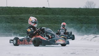 Max Verstappen amp Pierre Gasly  Ice Karting  Bulls on Ice Flevoland The Netherlands [upl. by Cissiee]