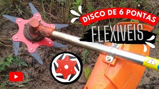 Disco de 6 pontas flexíveis para roçadeiras [upl. by Aldos]