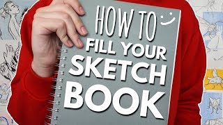 10 Ways to Fill Your Sketchbook  mini Sketchbook Tour [upl. by Nossila]