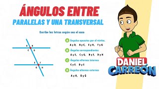 CLASIFICANDO ANGULOS ENTRE PARALELAS Y UNA TRANSVERSAL Super facil  Para principiantes [upl. by Eitsim583]