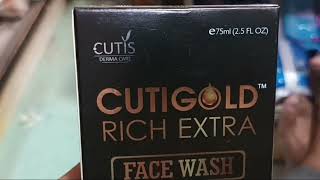 cutigold rich extra face wash uses in hindi price application sideeffects review medicine [upl. by Eilac243]