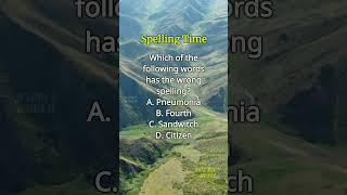 Spelling Time 80 spelling englishlearning englishvocabulary questions quiz [upl. by Aidiruy]