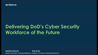 TechNet Cyber Webinar Series  Delivering DoDs Cyber Security Workforce of the Future [upl. by Banquer]