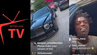 Rapper Kodakblack  Looking at His Cars in His Yard Spitting Bars [upl. by Oyam]