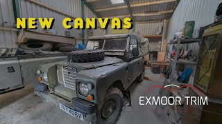 Land Rover Series 3 Exmoor Trim Canvas Install and Review [upl. by Aeneg520]