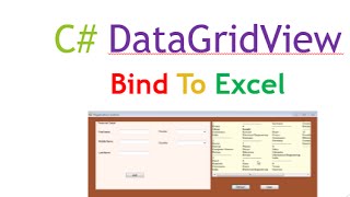 C Bind DataGridView To Excel [upl. by Gertruda]