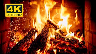 🔥 Cozy Fireplace 4K UHD Fireplace with Crackling Fire Sounds Christmas Fireplace Winter 2023 [upl. by Eendyc]