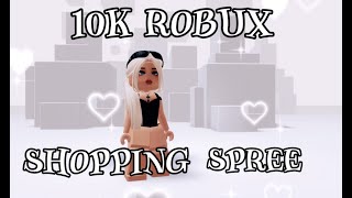 10K ROBUX  SHOPPING SPREE  ROBLOX  FIRST VIDEO [upl. by Ahsha]