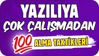 YAZILIYA ÇOK ÇALIŞMADAN 100 ALMA TAKTİKLERİ 💯 YazılıKoçu [upl. by Ycrem]