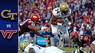 Georgia Tech vs Virginia Tech Football Highlights 2016 [upl. by Tnirb]