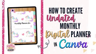 Digital Planner Masterclass Create A Digital Planner with hyperlinks in Canva FREE TEMPLATE [upl. by Krischer715]