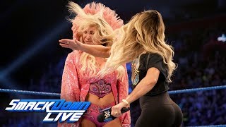 Trish Stratus slaps Charlotte Flair SmackDown LIVE Aug 6 2019 [upl. by Neelyak763]