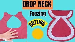 drop neck freezing cutting 📏✂️ beginners only in Telugu nikshep cutting ✂️ [upl. by Raven]