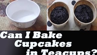 Cupcakes Using Paper Tea Cups  Can I Bake Cupcakes in Teacups  Kitchen Tips [upl. by Dickey909]