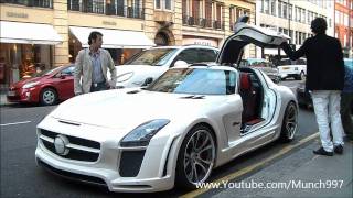 2 RARE MERCEDES SLS GULLSTREAM Arab Supercars In London [upl. by Howlan403]