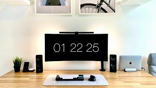 Clean and Minimal Home Office Tour  Work From Home setup 2021 [upl. by Iralam675]