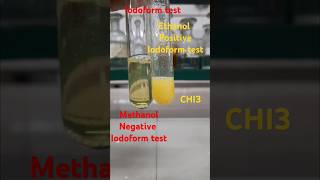 Iodoform test to distinguish between Methanol and Ethanol class 12 organic chemistry [upl. by Pearla321]