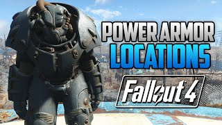 Fallout 4  ALL FULL POWER ARMOR LOCATIONS T45 T51 Raider T60 amp X01 FO4 Power Armor Locations [upl. by Yehus]