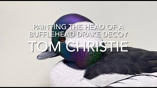 Painting The Head of a Bufflehead Drake Decoy [upl. by Adihaj172]