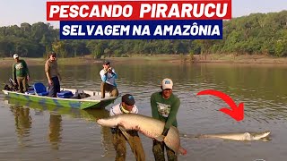 PESCARIA DO GIGANTE PIRARUCU NA AMAZÔNIA [upl. by Ardien336]