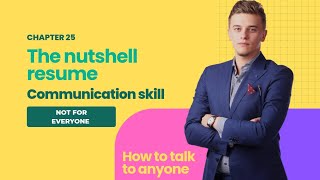 communication skill  ch 25  the nutshell resume  how to talk to anyone  leadership  interview [upl. by Sesom]