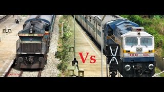 DIESEL LOCOMOTIVE TOP VIEW Comparison  WDP4D Vs WDG4  Indian Railways [upl. by Aja]