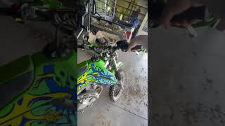 KLX 140 w fmf full walk around and rev 😁👍 [upl. by Larrad]