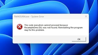 How to fix ResampleDmoDLL was not found on Windows 1011 [upl. by Phare]